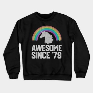 41th Birthday Gift Unicorn Retro 1979 Funny Men Women Crewneck Sweatshirt